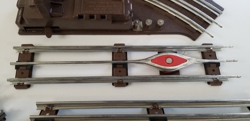 LIONEL O gauge 37 PCS. VINTAGE 072 RADIUS CURVED/STRAIGHT RIGHT TURN X CROSSING - Picture 4 of 8