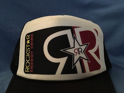 ROCKSTAR ENERGY DRINK Trucker Hat NOS Motorcycle Racing Rallycross Tanner Foust