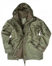 US Ecwcs Cold Wet Weather Parka Army Fleece Jacket Olive Green Large