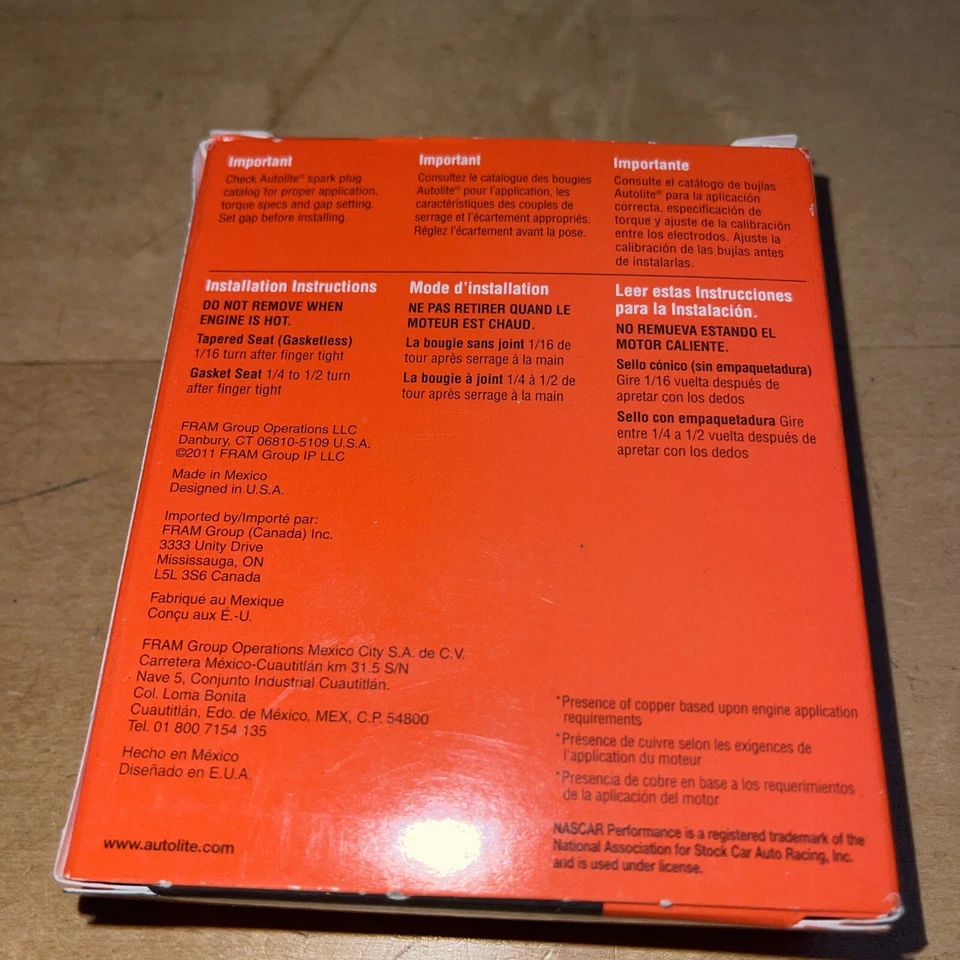 AUTOLITE СВЕЧА ЗАЖИГАНИЯ МЕДНЫЙ СЕРДЕЧНИК @4 P/N 65. - Изображение 4 из 4