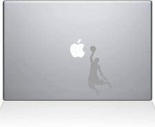 The Decal Guru Slam Dunk MacBook Decal Vinyl Sticker - 13" MacBook Air - Silver