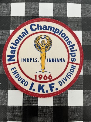 IKF International Kart Federation 1966 Enduro Championship Patch Indianapolis