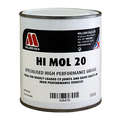 Millers Oils Hi-Mol 20 Specialized High Performance Competition Grease Tube 500g
