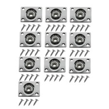 10PCS 1/4" 6.35mm Guitar Output Jack Plate Square Dented Socket for Guitar Bass
