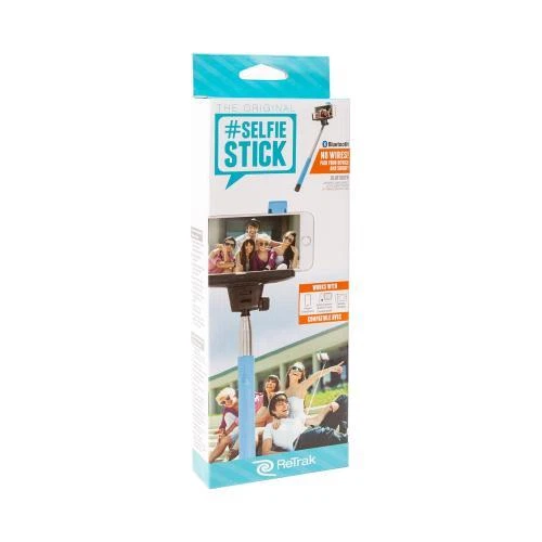ReTrak Original Wireless Bluetooth Extendable Selfie Stick Cellphone Camera Blue - Image 2 of 2