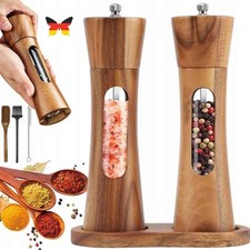 Salz- und Pfeffermühle Set Akazienholz Keram...