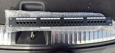 Cat6 24 Port Patch Panel Rack Mount - Wire Management RJ45 UTP 110 Type 1U