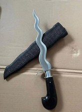 Cuchillo daga curvado de acero al carbono hecho a mano - mango Micarta | regalo para él