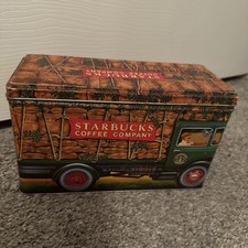 Starbucks Coffee Truck Tin Silver Crane Designs England H 5.25” L 8.5” W 3.75”