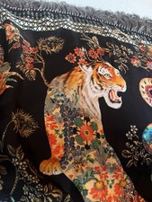 Luxus Seidentuch ETRO Fransen REINE SEIDE Tracht Dirndltuch Dirndl EDEL TIGER