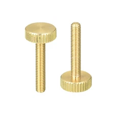 8Pcs Knurled Thumb Screws M4 x 22mm Flat Brass Bolts Grip Knobs Fasteners