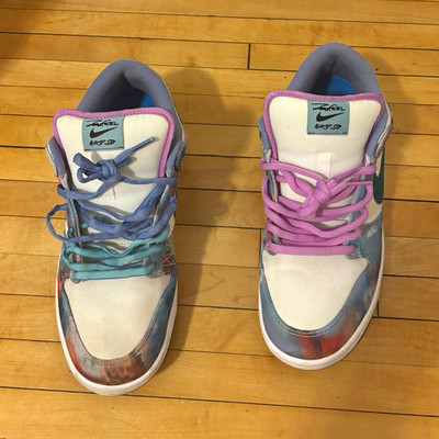 Size 11 Nike SB Dunk Low x Futura Laboratories  Bleached Aqua 