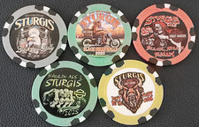 2025 STURGIS 85th RALLY~ 5 chip set ~ SOUTH DAKOTA ~ Harley Davidson Poker Chips