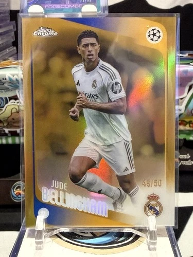 2025-26 Topps Chrome Uefa Club Jude Bellingham #64 Gold Refractor /50 TZ