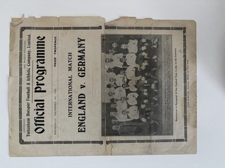 Official Programme International Match England Vs Germany 1935