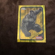 Topps Chrome Marvel Hulk Yellow Parallel Trading Card #128 2025