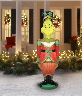 Dr. Seuss' The Grinch 885863 Giant Christmas Nutcracker LED Blow Mold Outdoor