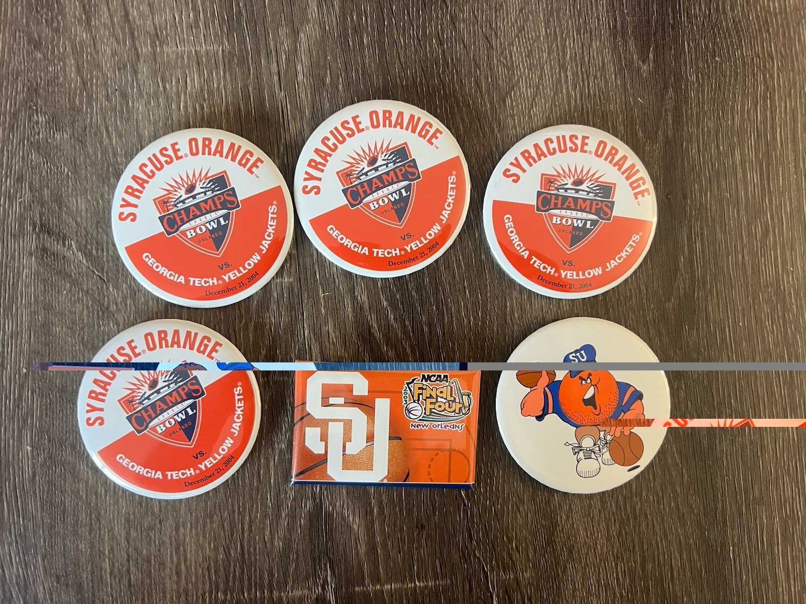 Syracuse Orange Champs Sports Bowl Pin Lot + NCAA Final Four New Orleans