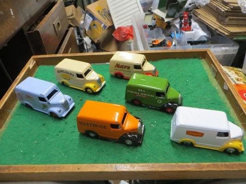 VINTAGE DINKY CODE 3 CONVERSIONS  MORRIS J TYPE VAN  X 6 JOB LOT 1/43 MADE IN UK