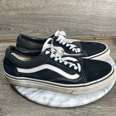 Vans Old Skool Shoes Mens 7.5 Womens 9.5 Black White Classic Low Skate Canvas