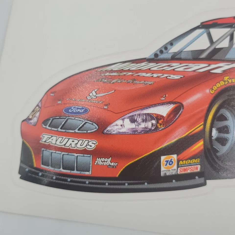 Calcomanía adhesiva roja calibre equipo Ricky Rudd #21 con licencia Ford Motorcraft Nascar Foto 3 de 4