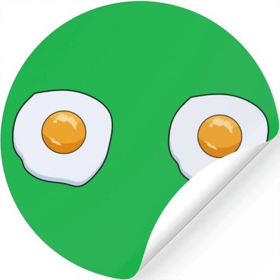 Eggs Sunny Side Up Looking Like Breasts Funny *NEW* 3'' Round Sticker