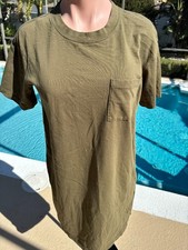 Madewell Green short sleeve pocket T Shirt Dress size S Small