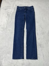NYDJ Jeans Womens 6 Blue Marilyn Straight Medium Wash Stretch Denim 28x31.5