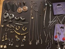 Mixed Costume Jewellery Necklaces Earrings (Pierced) Job Lot Bundle
