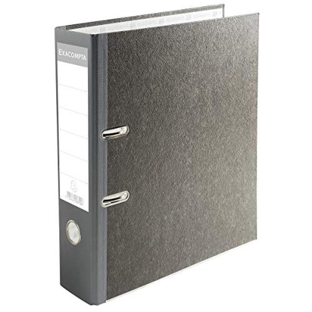 Classeur a levier papier marbre gris dos de 70mm - a4 - NUOVO