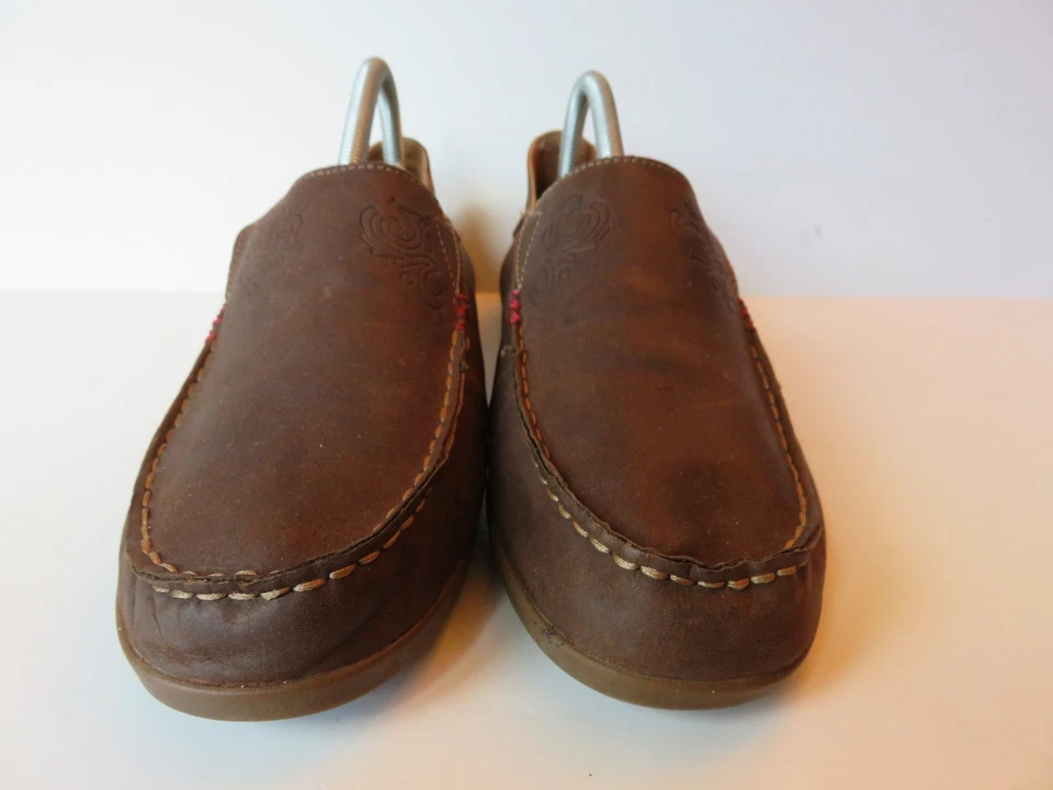 Olukai Nohea Nubuck Convertible Para Mujer 10 Sin Cordones Cuero Mula Cómodo Slide Foto 3 de 4