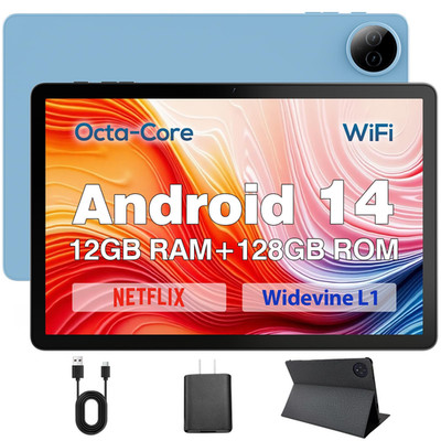 Digiland Tablet2025 10.1 Inch Hd Octa-Core Processor Blue Android Tablet12Gb