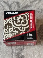 RELN Square Shower Drain with Tile Insert Drain Cover Stainless Steel 4" x 4"