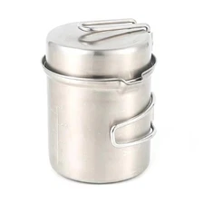 Portable 304 Stainless Steel Camping Cookware Set Hiking Tool Accessories K