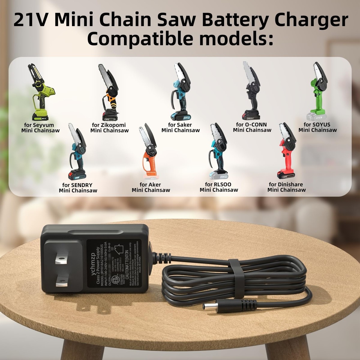 21V Mini Chainsaw Battery Charger，Lithium Battery Charger