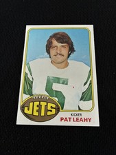 TOPPS 1976 PAT LEAHY ROOKIE EX NEW YORK JETS #34 FOOTBALL CARD !. rookie card picture