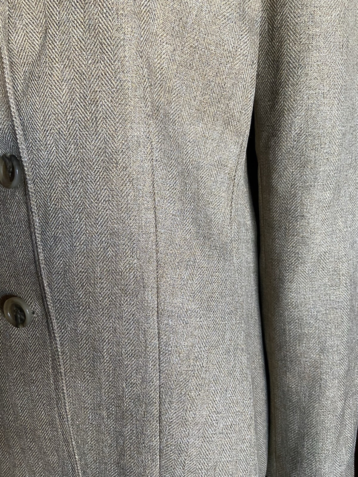 Le Suit Women's 2-Piece Pant Suit lt. Olive Green/Brown tweed, lined Size 16 EUC