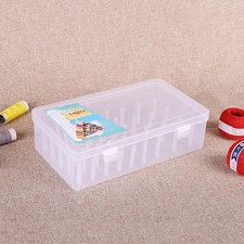 Scatola a bobina in plastica fili da cucire custodia organizer doppia serratura