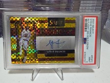 STEVE FRANCIS 2021 PANINI SELECT IN FLIGHT SIGNATURES-GOLD PRIZM TO 10 JERSEY...