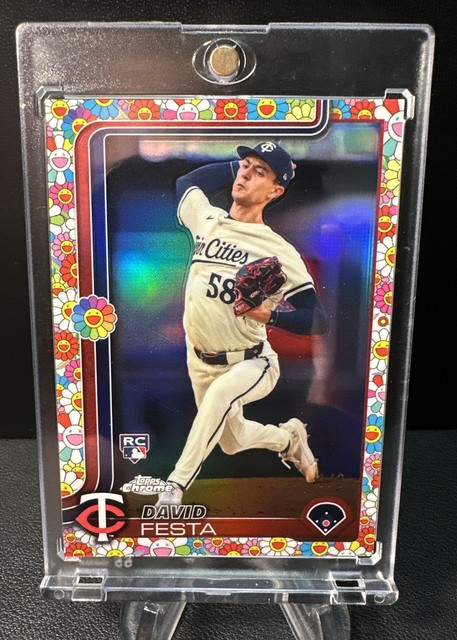 2025 Topps Chrome David Festa RC Takashi Murakami Variation 3/3 SSP #156 Twins