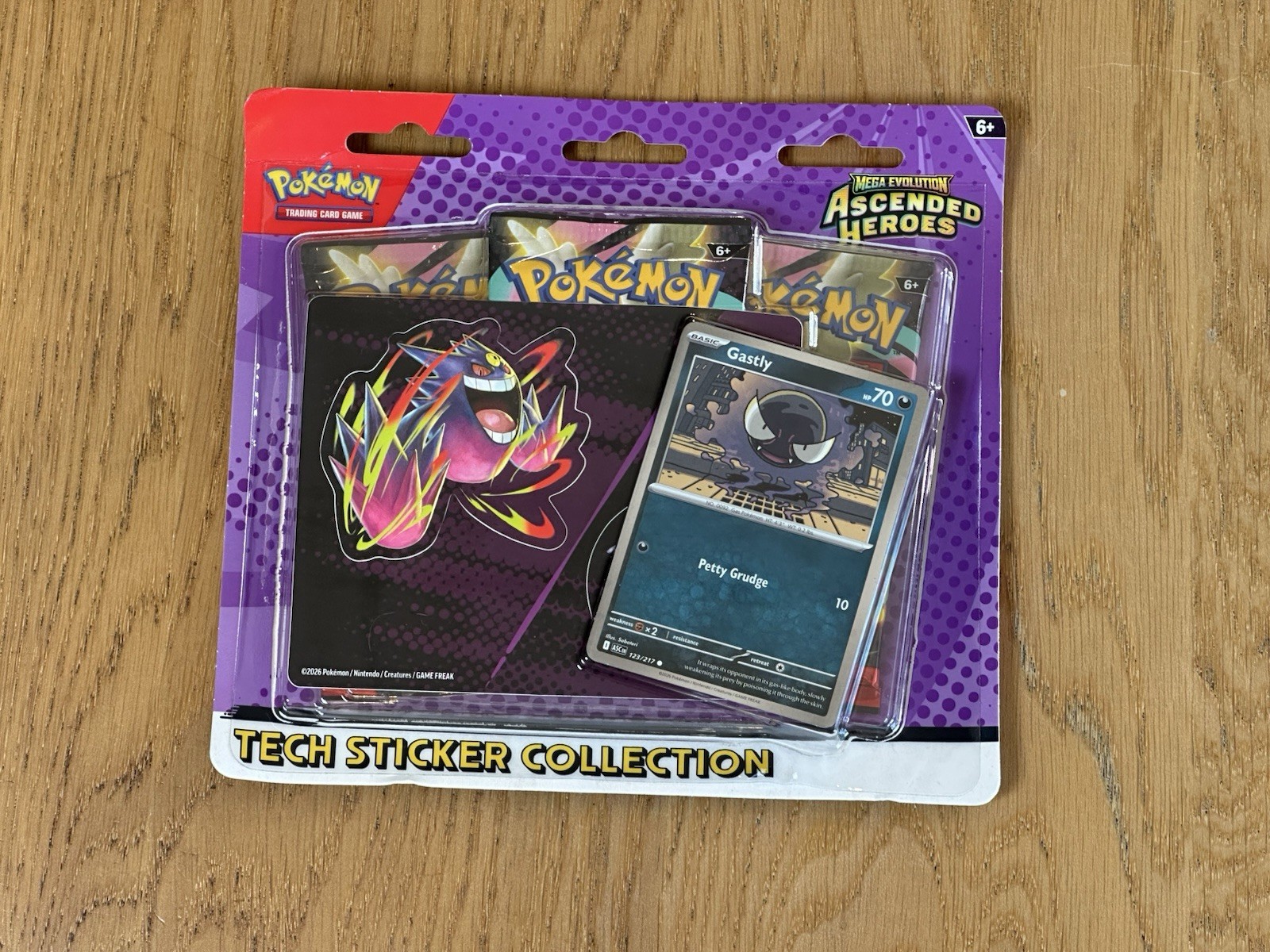 Pokemon TCG Ascended Heroes Gastly Tech Sticker Collection - NEW and SEALED