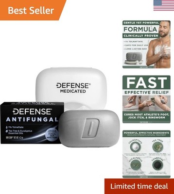 Travel-Friendly Snap-Tight Antifungal Soap with 1% Tolnaftate & Refreshing Scent