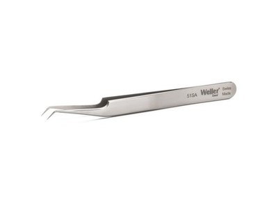 Weller 51SA - Precision Tweezers, 30° Curved, Very Pointed Relieved Tip, 4-1/2'