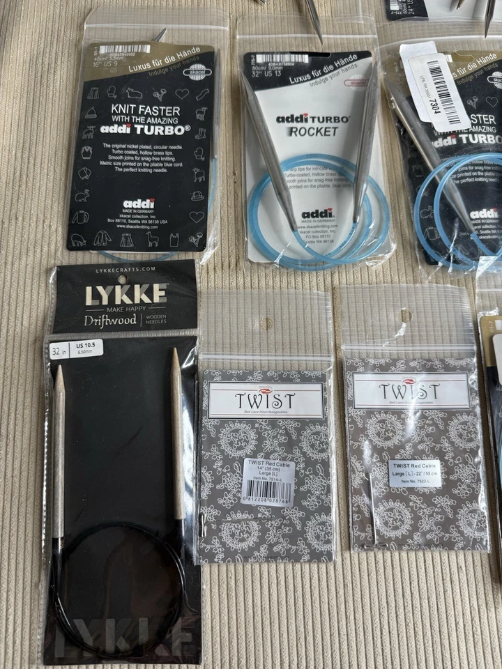 ENORME Lote de Agujas de Tejer Addi TURBO Rocket Lykke ChiaoGoo Nuevo Foto 3 de 4