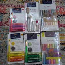 Faber Castell 42 Piece Gelatos Art Set Vibrant Gel Crayons Watercolor Supply Lot