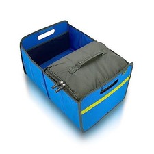 Collapsible Trunk Organizer for Car for with Cooler Mediterranean Blue
