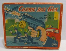 ALPS SPARKLING COSMIC RAY GUN RAYGUN W/ THE BOX MADE IN JAPAN VINTAGE TIN LITHO