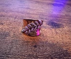 Vintage Gold Coated Sterling Silver 925 Vine Leaf Ring - Size 6 - 6.5 grams