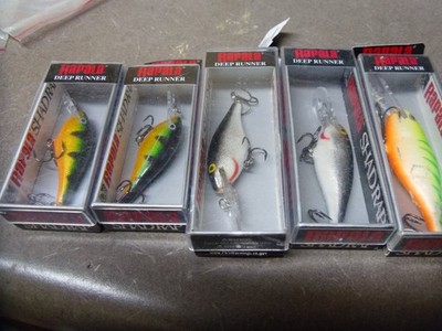 5 Rapala shad raps  SR-4, SR-5,  SR-7 never used