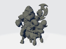 Big Head Chibi - Norse - Goat Rider Warrior